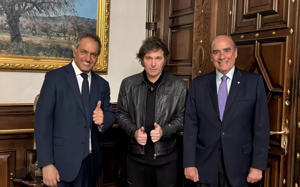 Scioli, Milei y Francos