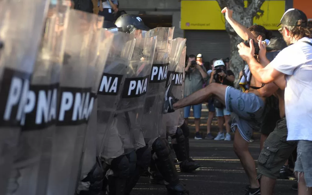 Las protestas afuera del Congreso