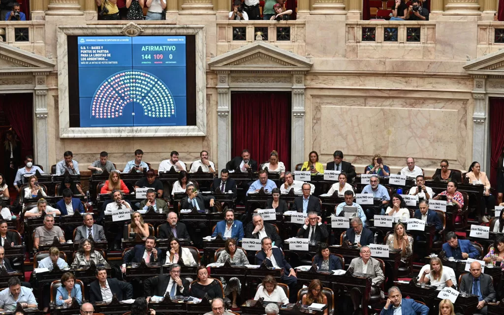 Ley Bases aprobada en Diputados