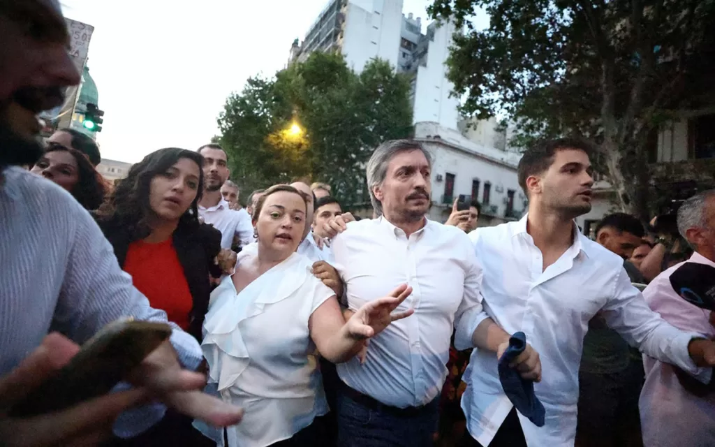Máximo Kirchner en las protestas