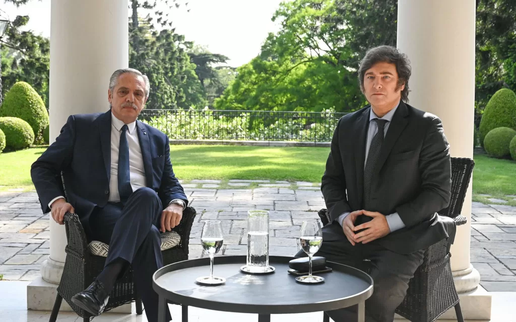 Javier Milei y Alberto Fernández