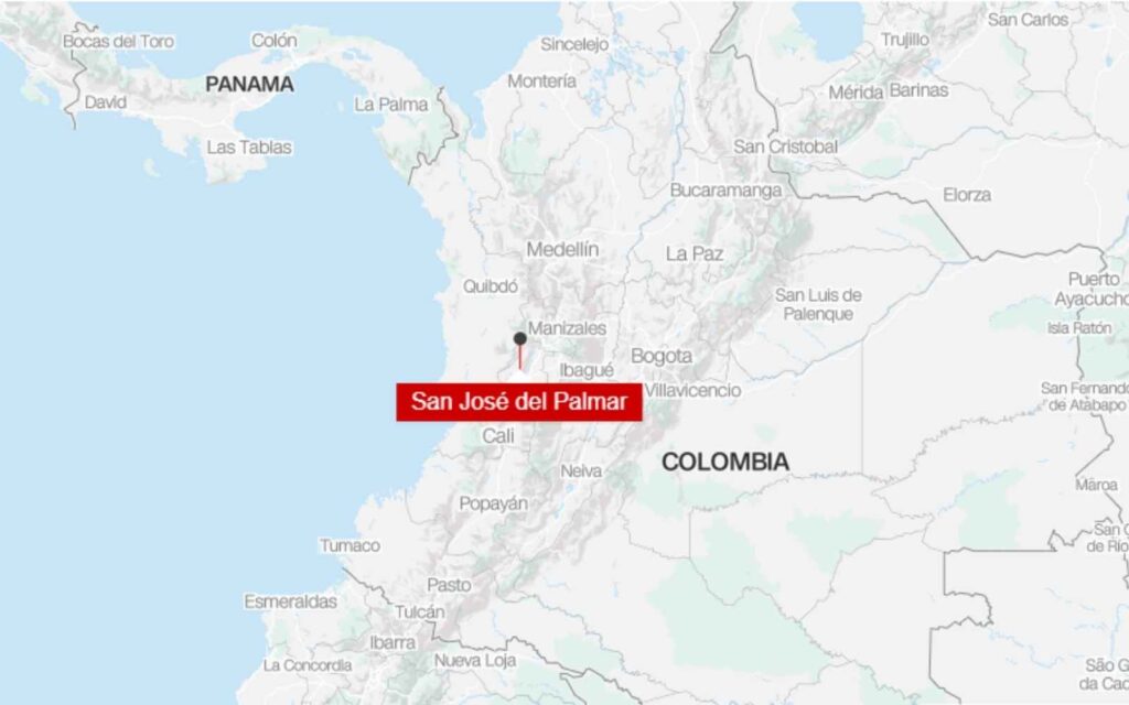 Sismo en el oeste de Colombia.