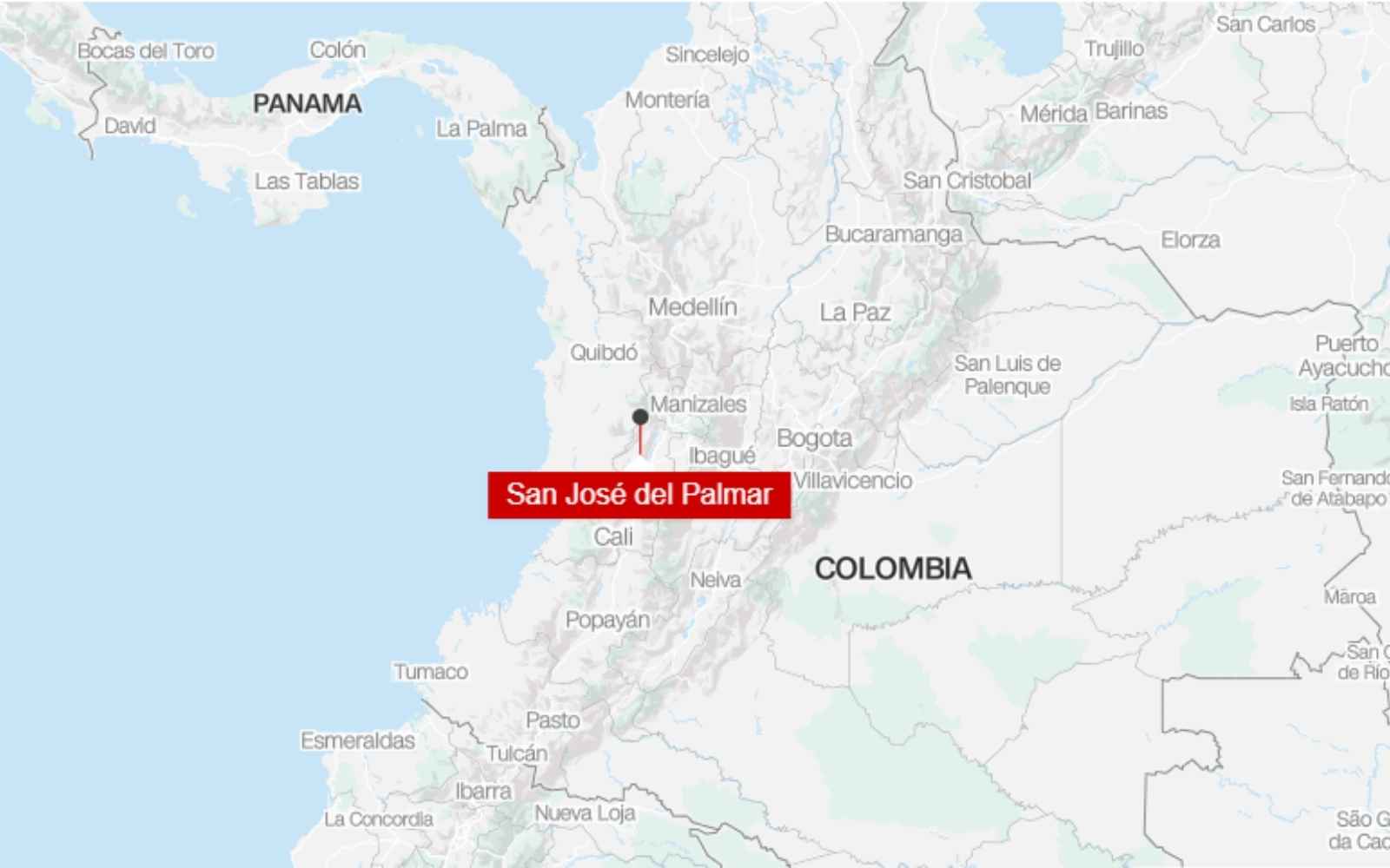 Sismo en el oeste de Colombia.