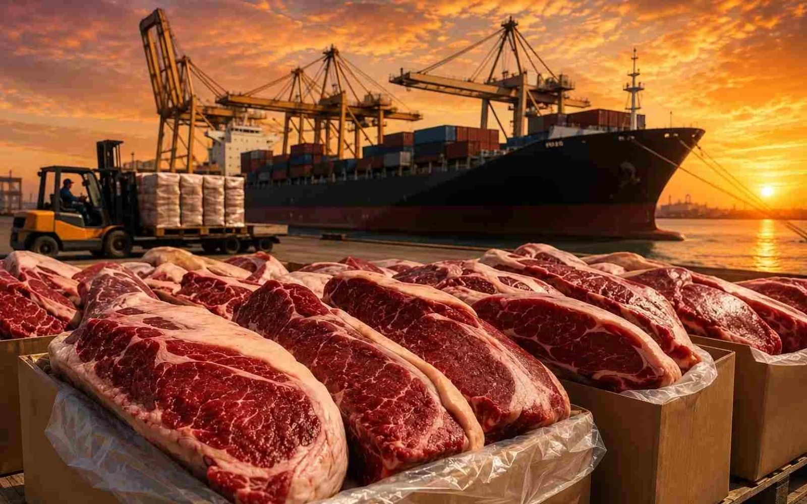 Suba de las exportaciones de carne argentina.